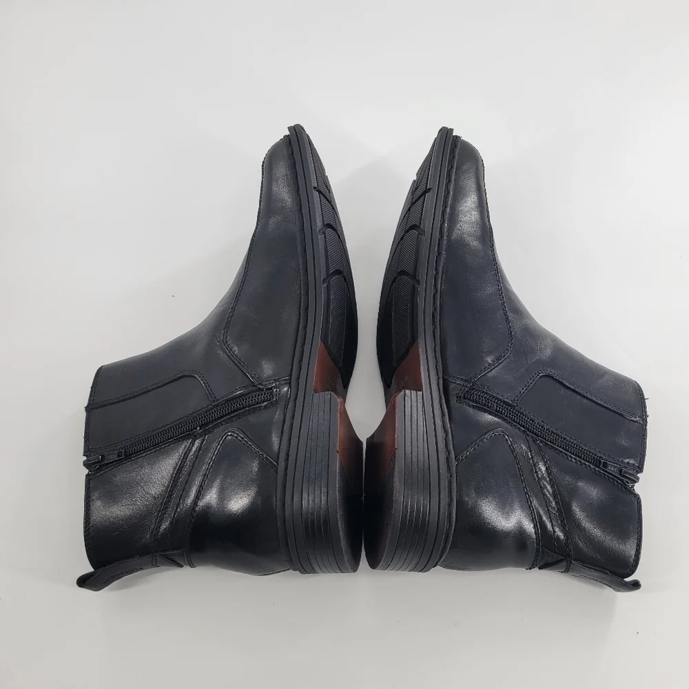 Men Florsheim Black Midtown Plain‎ toe zipper Boots Size 10